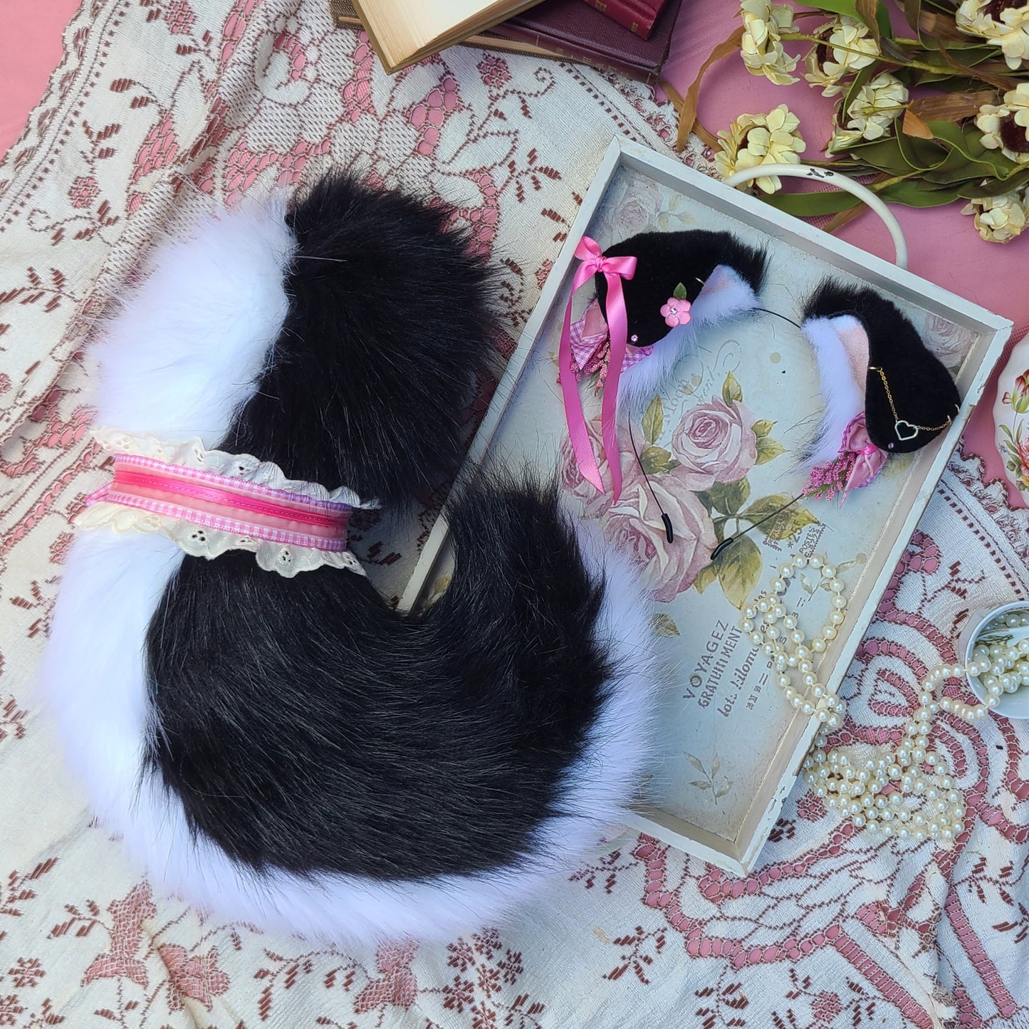 Puppy Love Set - Black and Pink