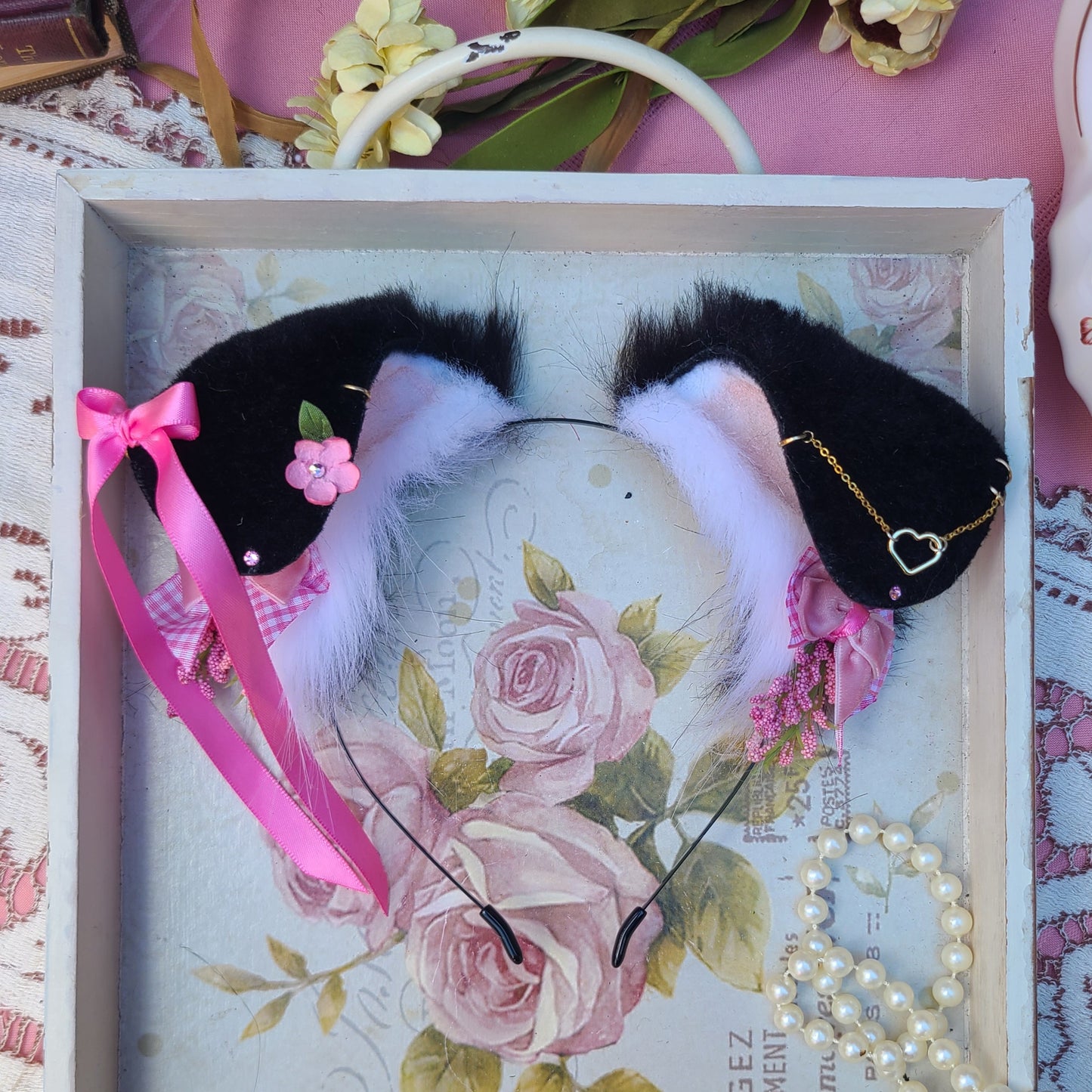 Puppy Love Set - Black and Pink