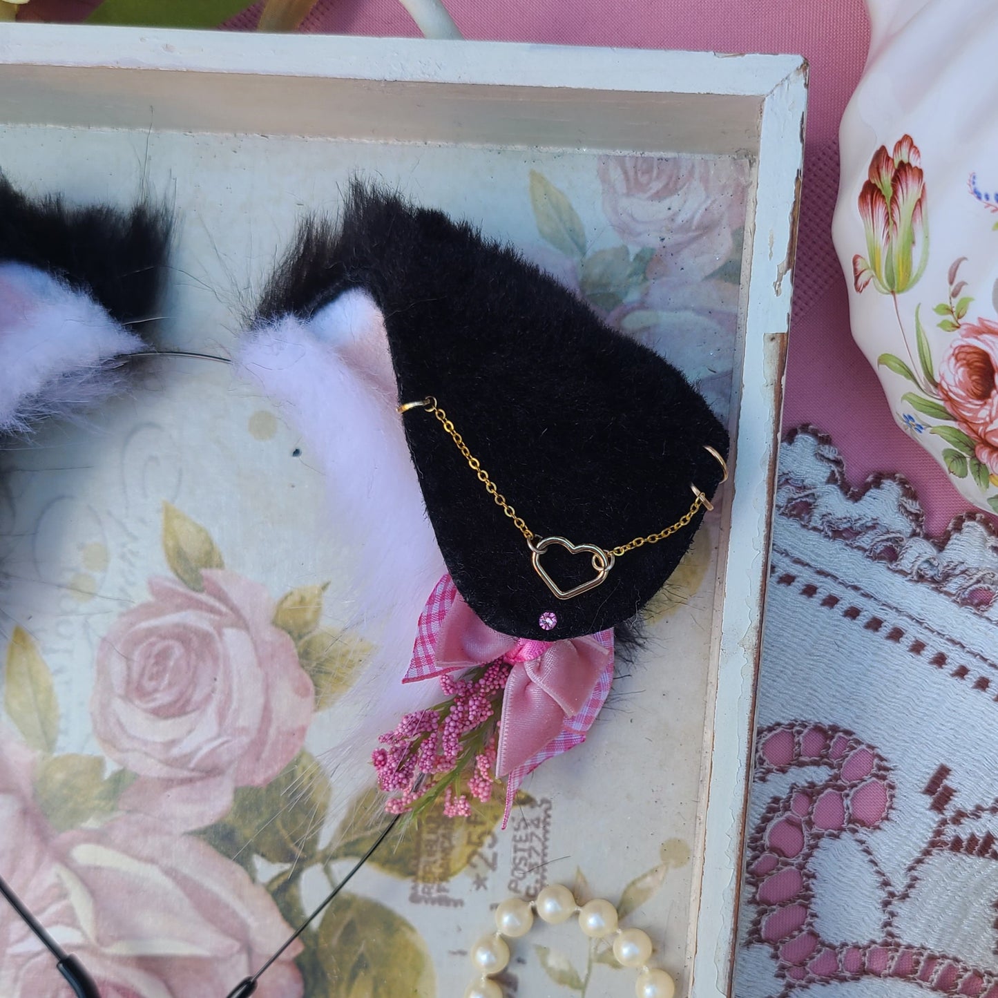 Puppy Love Set - Black and Pink