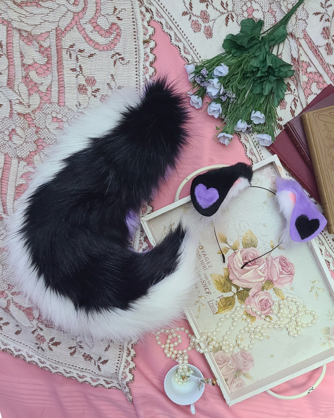 Black and Purple Puppy Love Set
