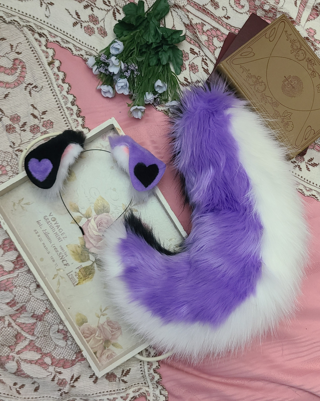 Black and Purple Puppy Love Set